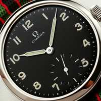 OMEGA militarna 1949 zegarek męski VINTAGE kaliber 265 BLACK XL