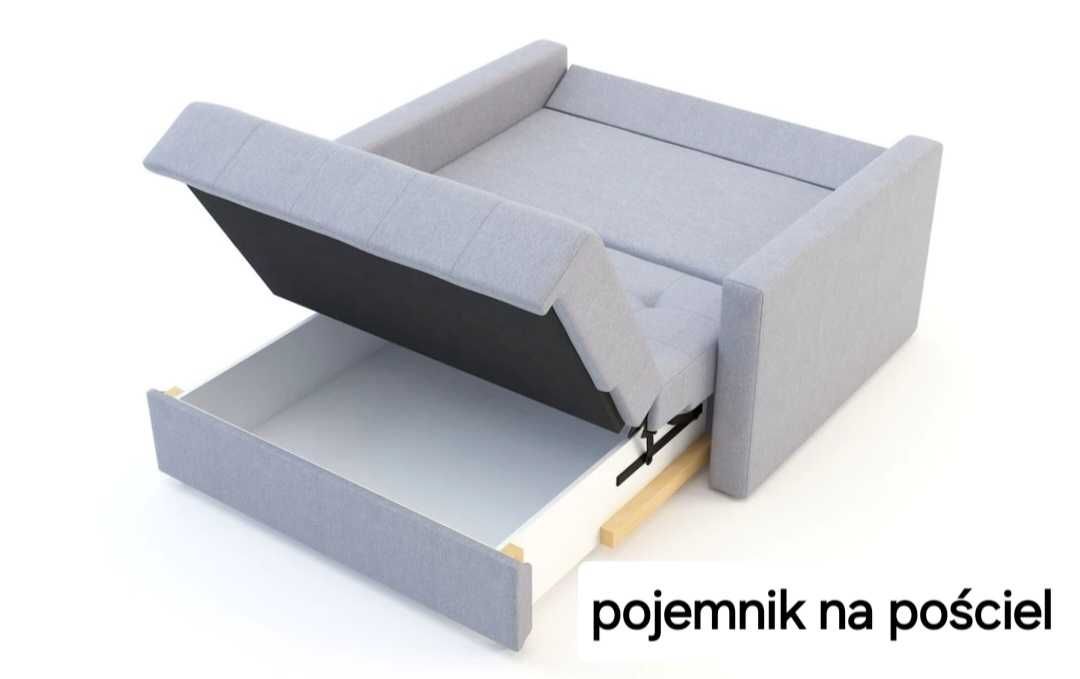 2 osobowa sofa rozkładana z pojemnikiem