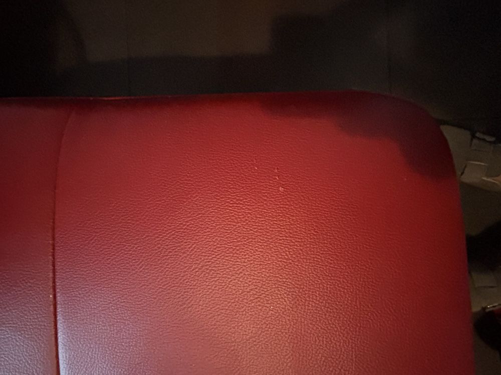 Sofa skorzana czerwona