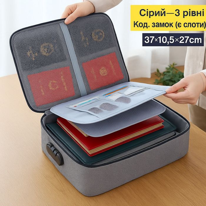Сумка органайзер для документів із кодовим замком