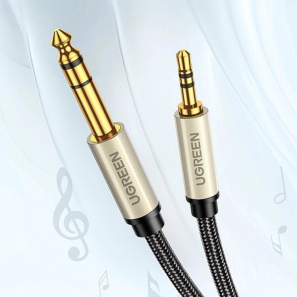 Kabel Ugreen AV127, 10630 audio TRS mini jack 3,5mm / jack 6,35mm 5m -