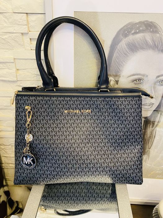 Michael Kors torebka damska logowana bag granatowa