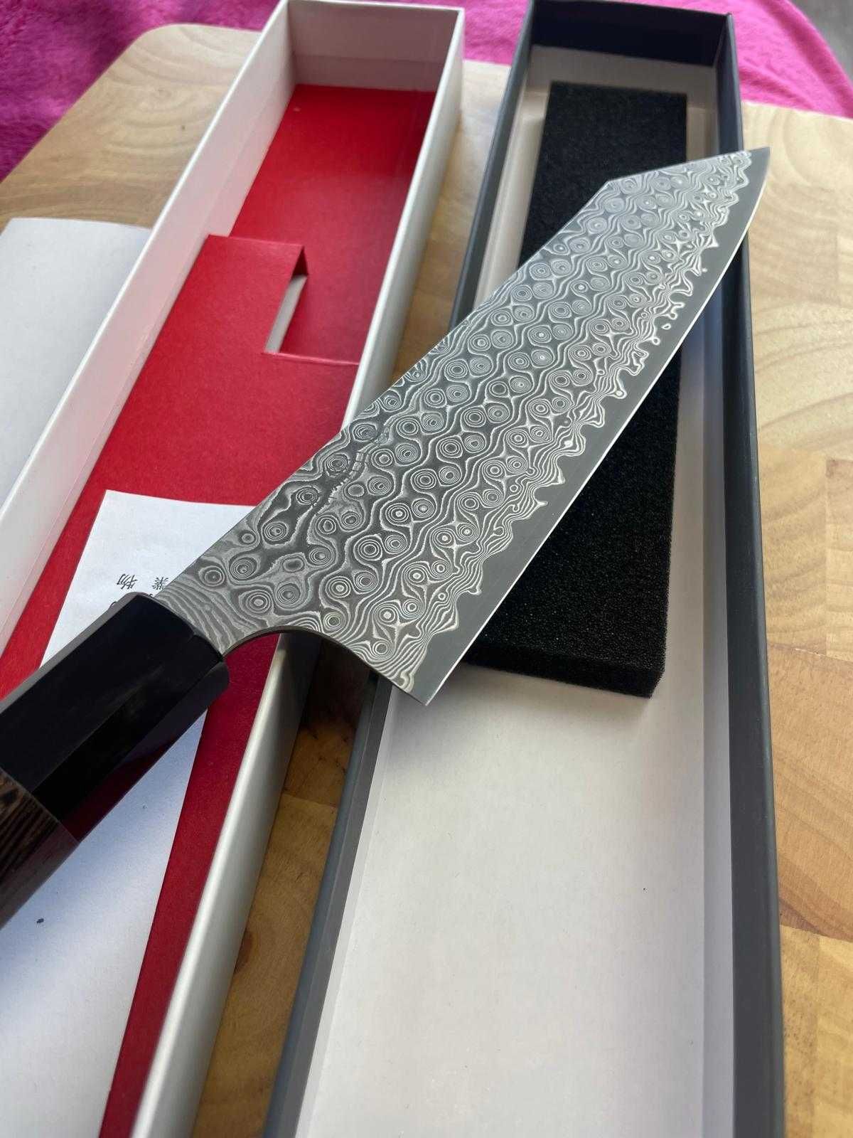 Nóż kuchenny Nigara Kiritsuke SG2 Damascus 210mm (8.3") Nóż Japoński