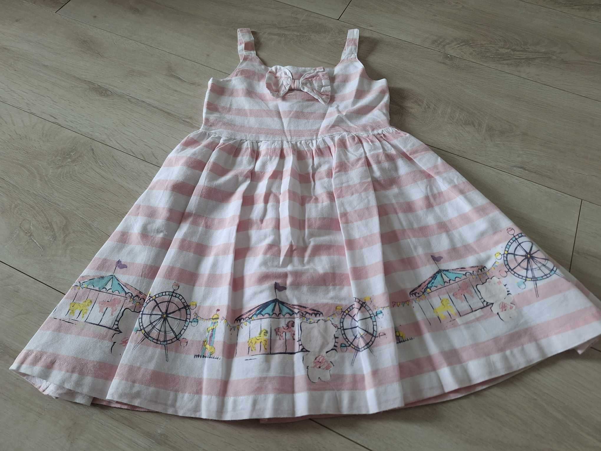 Elegancka sukienka na ramiączkach lato 104 cm / 4 latka