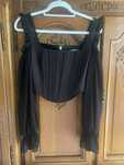 bluzka gorset goth rock punk missguided s