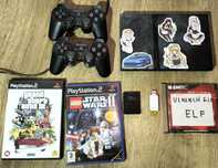 Duży ZESTAW!!! Przerobiona! PlayStation 2 slim Dużo gier!! Scph-77004