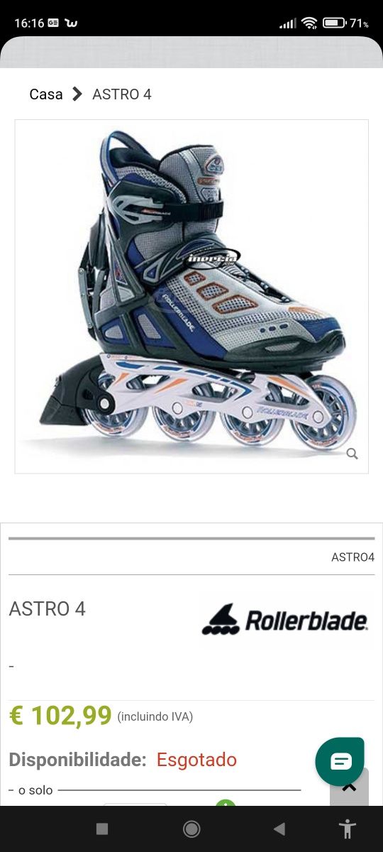 Patins em linha Rollerblade astro 4