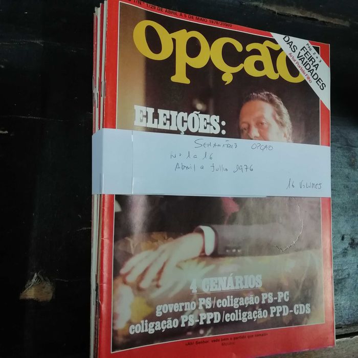 Revista Opção - 1976 - Nº 1 a 16 História Pós 25 Abril