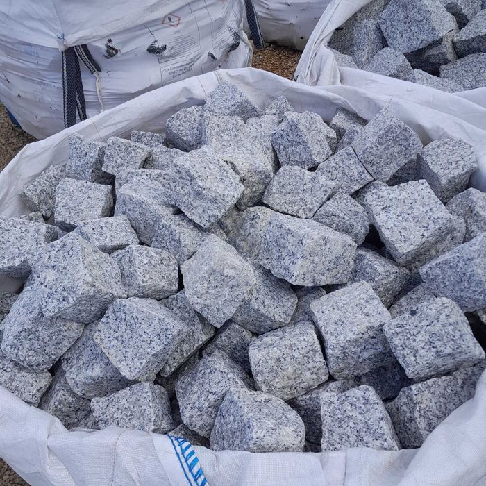 Kostka Granitowa Szara 8/11 cm - obrzeże, krawężnik, kamień ogrodowy