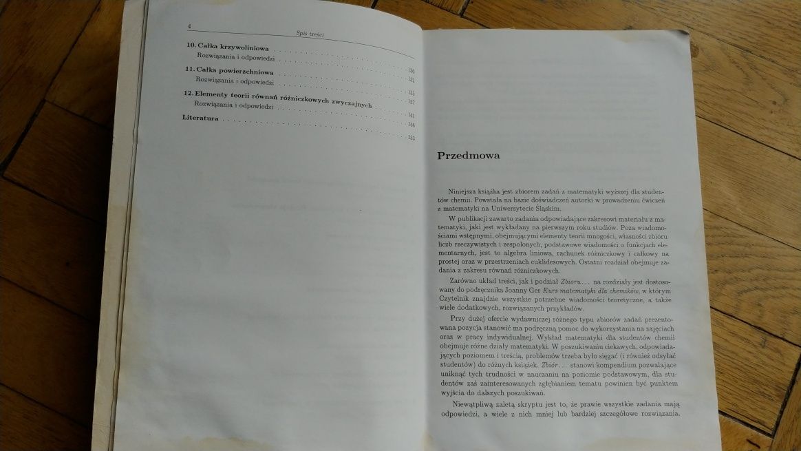 Zbiór zadań z matematyki dla studentów Chemii Uniwersytetu Śląskiego