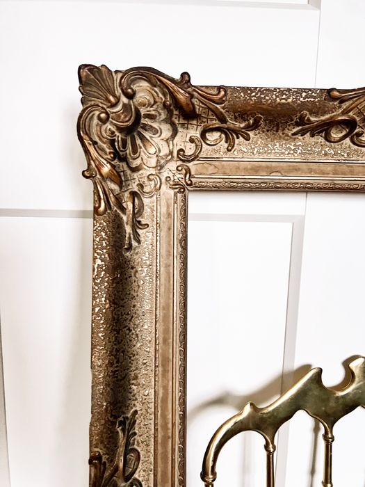 Rama do obrazu lustra obraz lustro antyk vintage drewniana złota