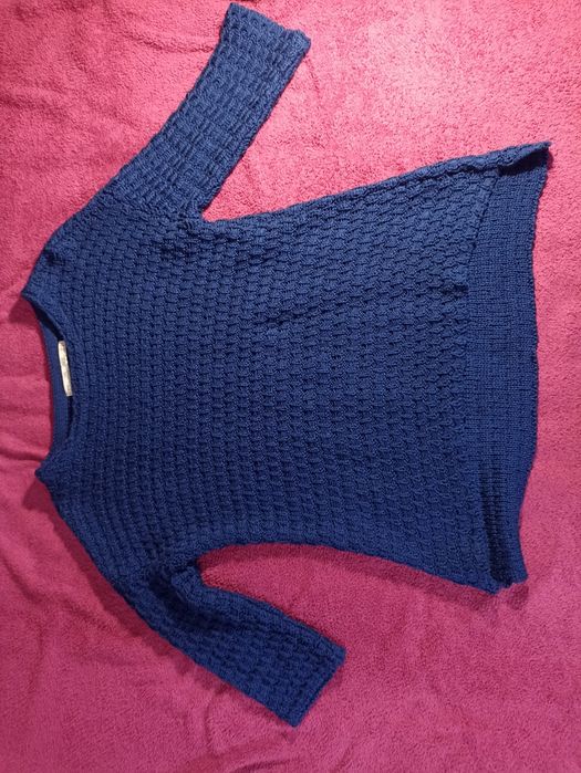 Sweterek sweter ZARA knit S M chabrowy niebieski elegant y2k vintage