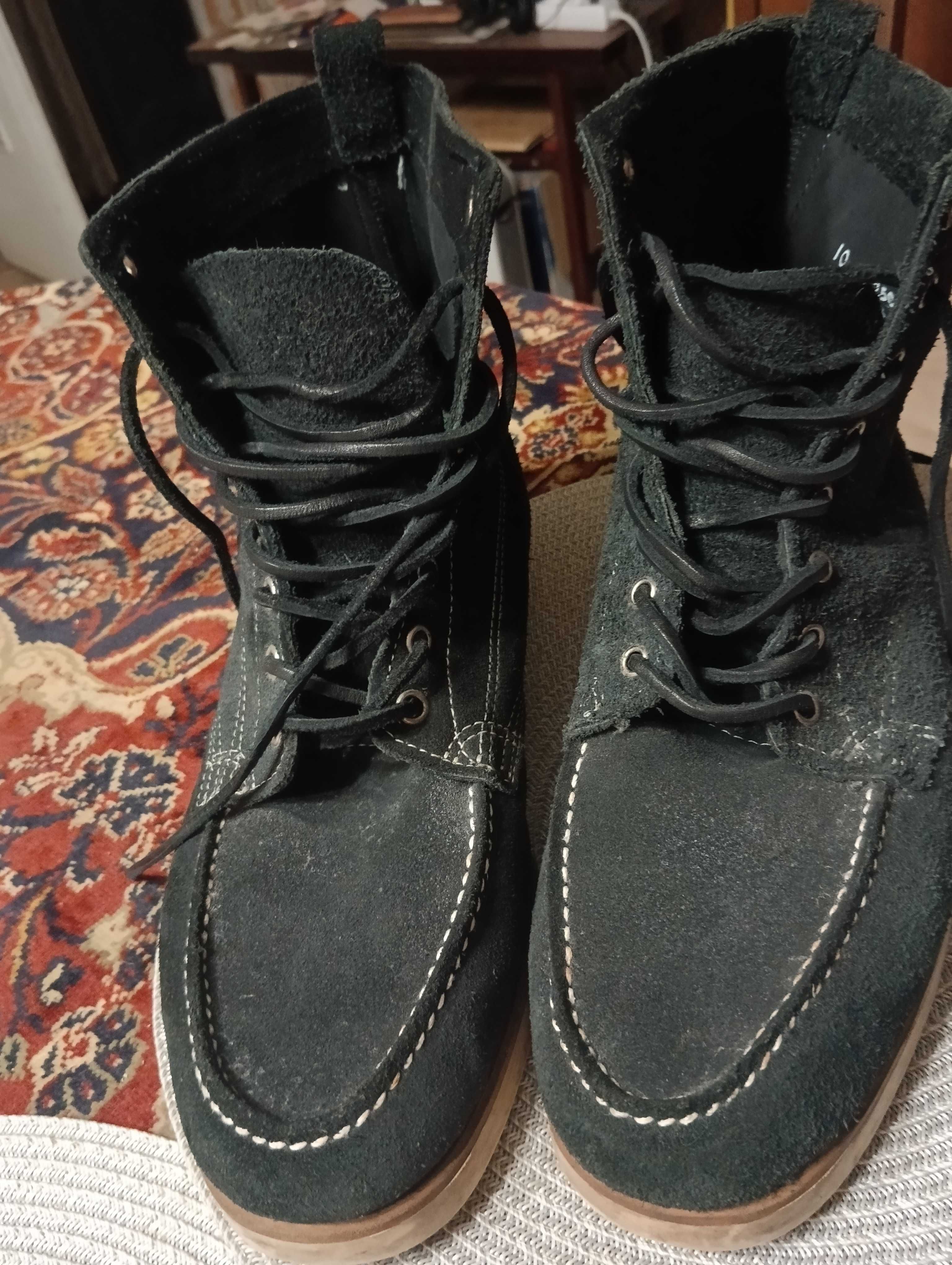 мокасины высокие натур замша SEBAGO DOCKSIDES 44р=287мм ДОМИНИКАНА
