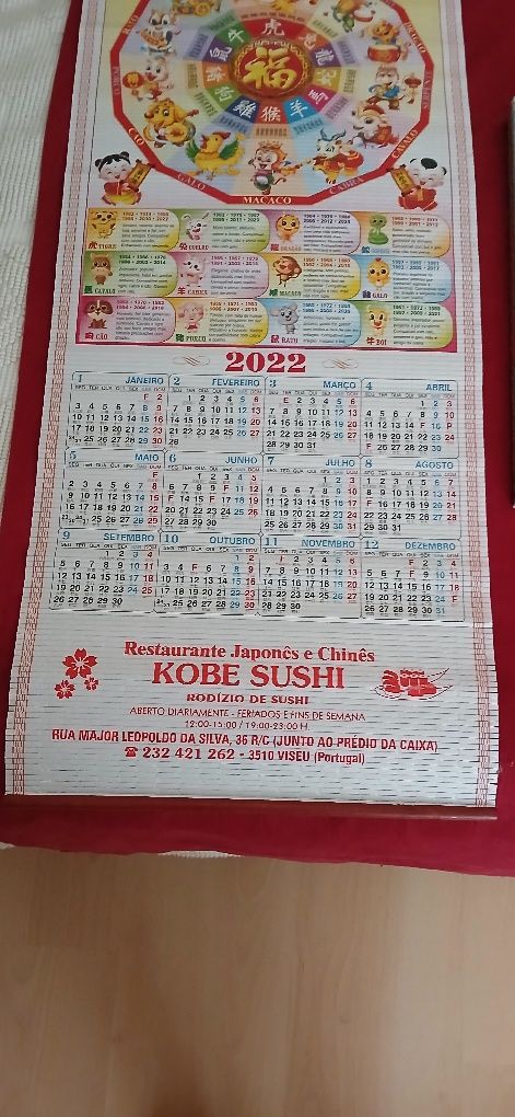 Calendario chinês de 2022, novo
