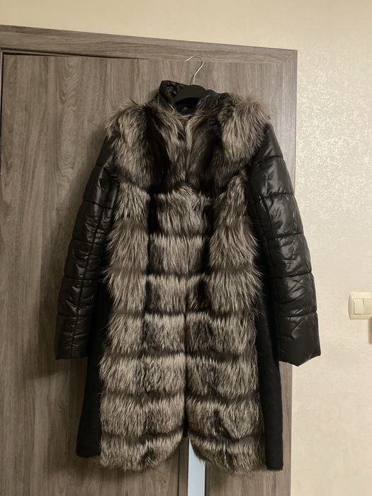 Зимнє пальто, дублянка натуральна, хутро