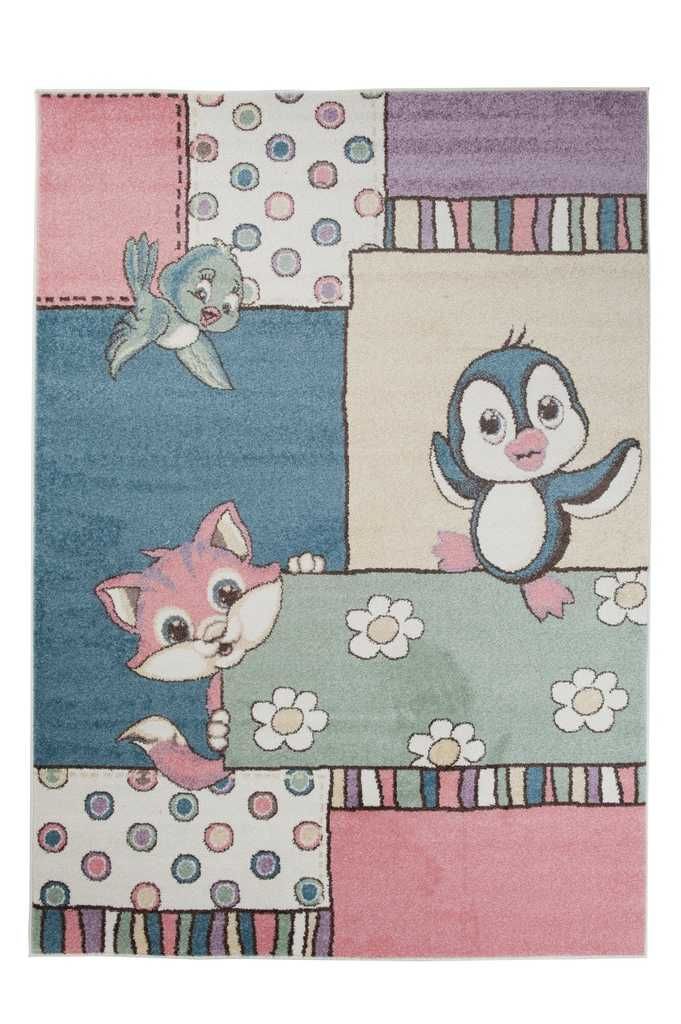 Dywan dziecięcy HAPPY pastelowy 160x200