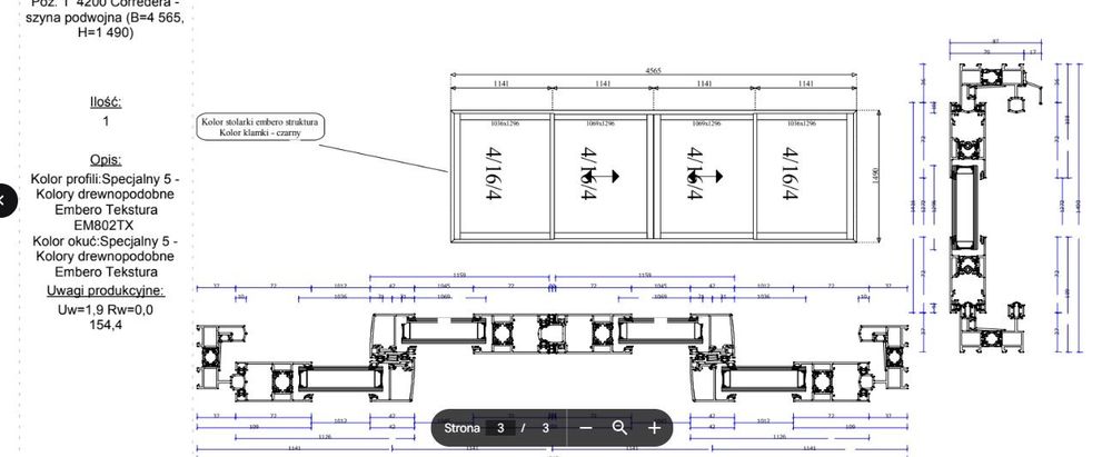 Zabudowa balkonu Ciepłe aluminium szyby zespolone
