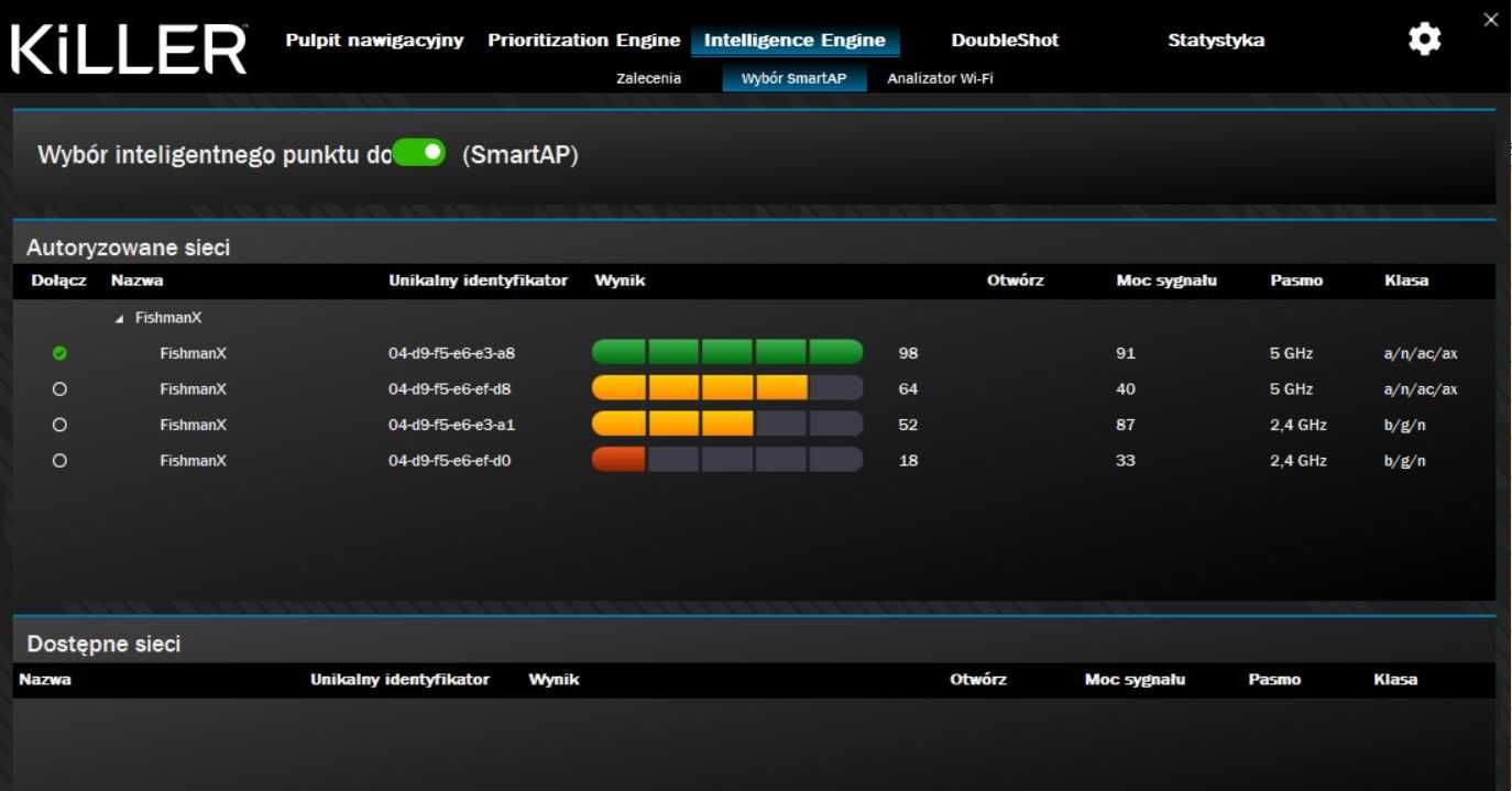 Karta WiFi AX 6E INTEL KILLER AX1675x wraz z AX210.NGWG.NVX  M2