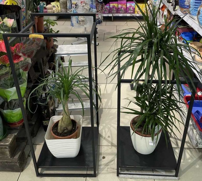 Стильні металеві стійки для квітів 100 см/ 75 см в стилі Лофт