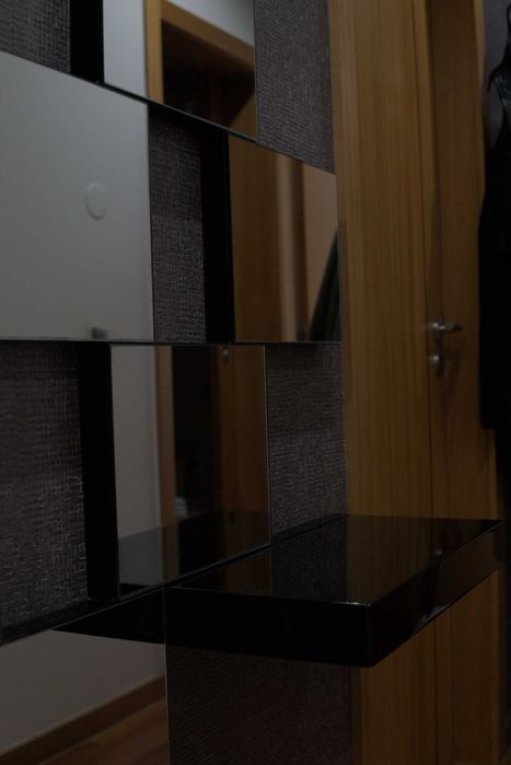 Móvel de Hall de Entrada Moderno com Espelho Decorativo