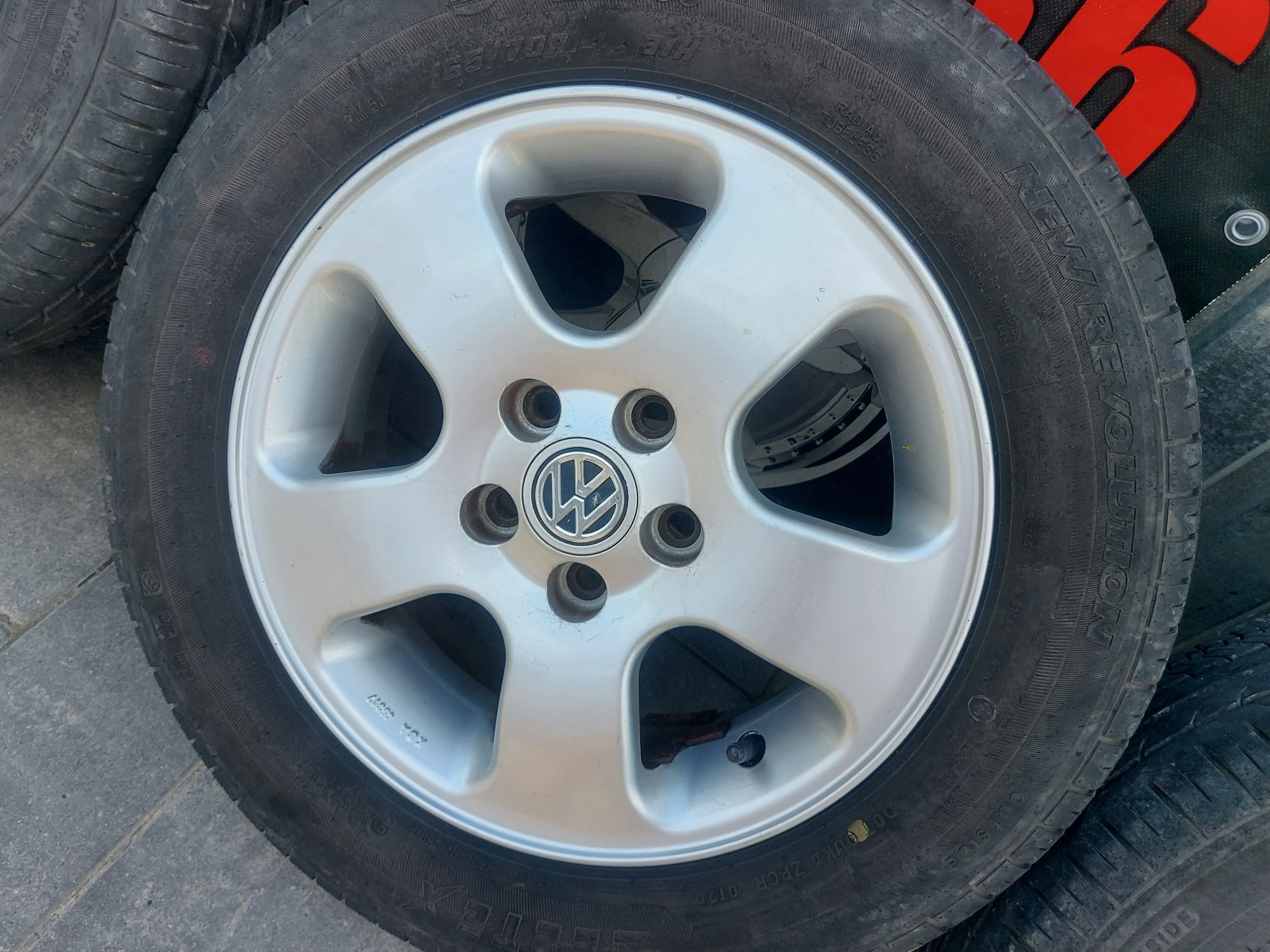 Alufelgi Koła 14" 5x100 VW POLO + Opony