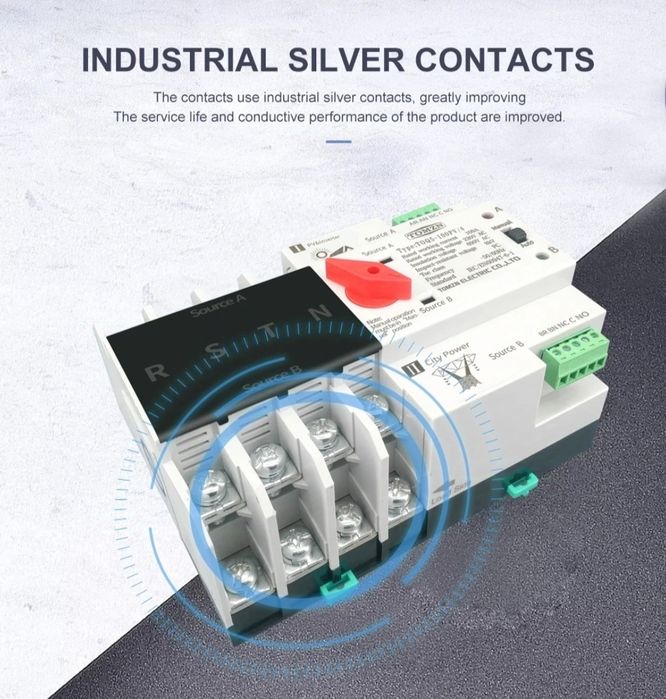 Trójfazowy Automatyczny Sieciowy Przełącznik Zasilania 125A 4P 3 fazy