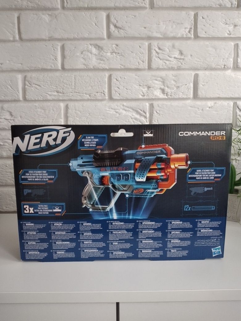 Wyrzutnia Nerf Commander pistolet strzelba prezent dla dzieci dziecka