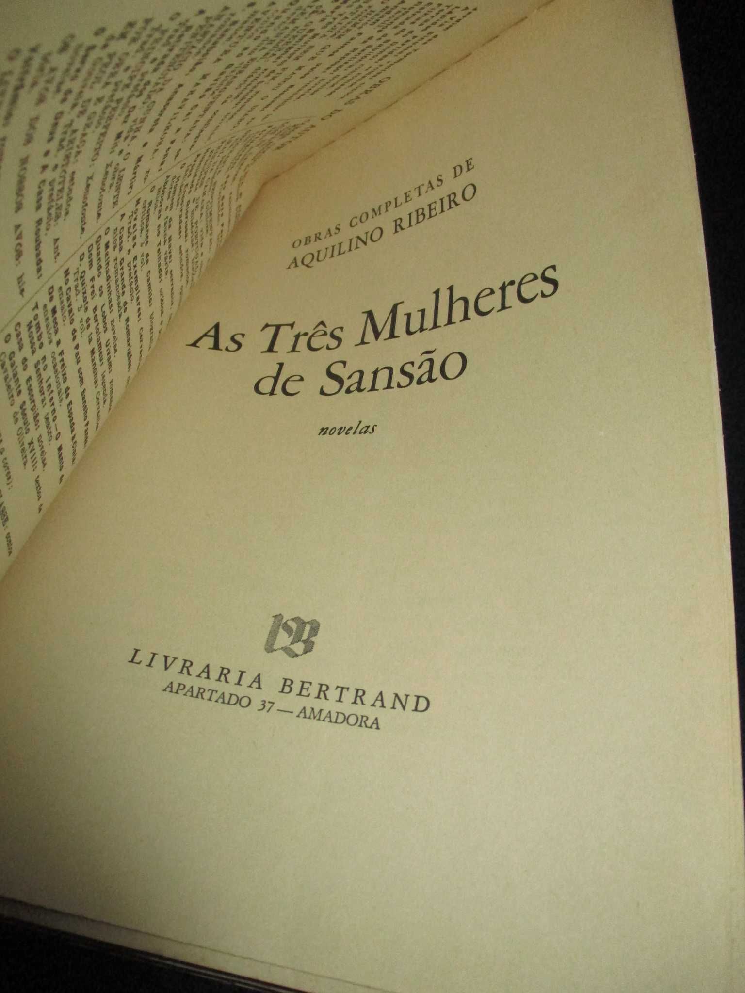 Livro As Três Mulheres de Sansão Aquilino Ribeiro