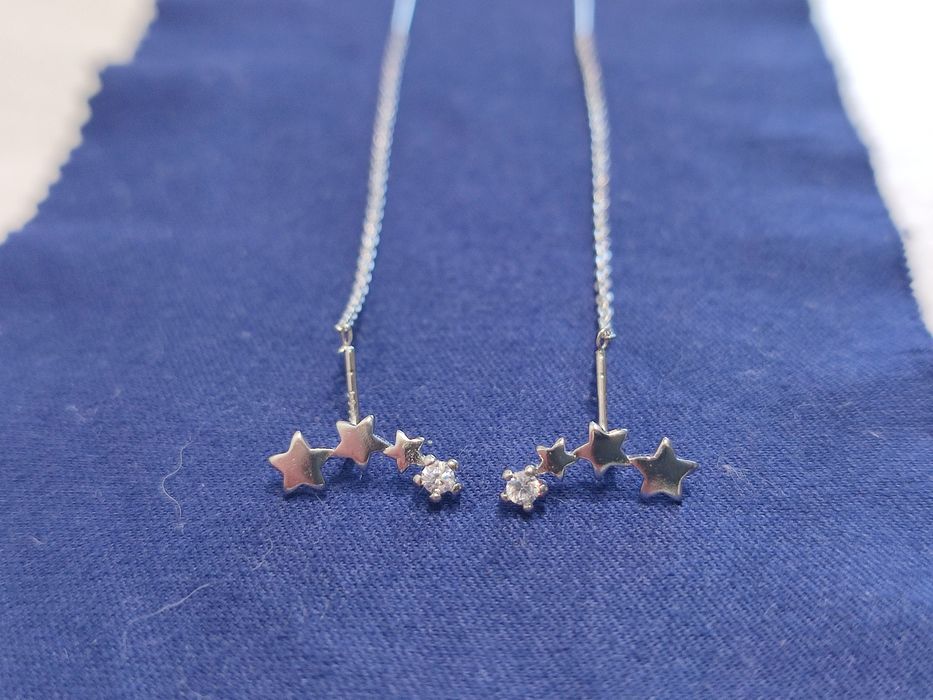 Продам серебряные серьги - протяжки