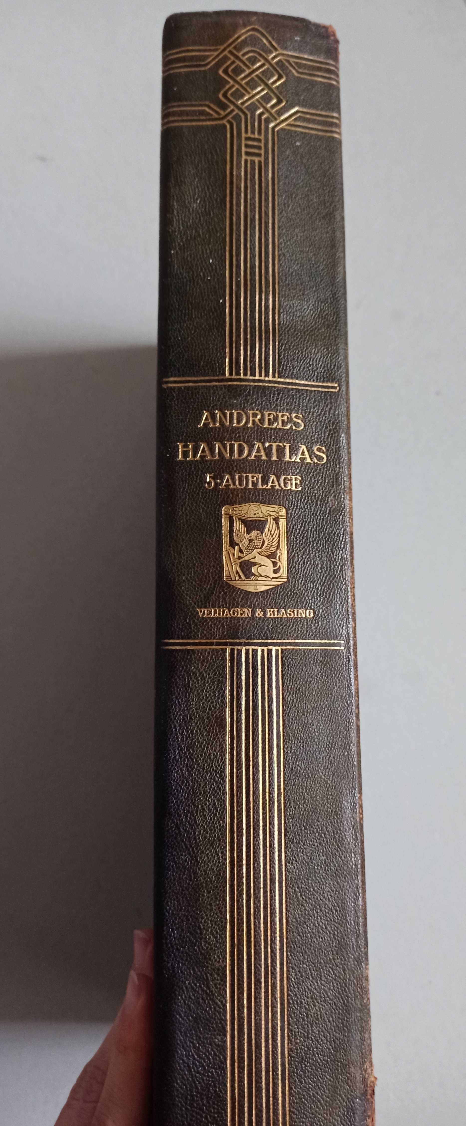 Atlas Andrees Handatlas 1907r  wydanie piąte unikat