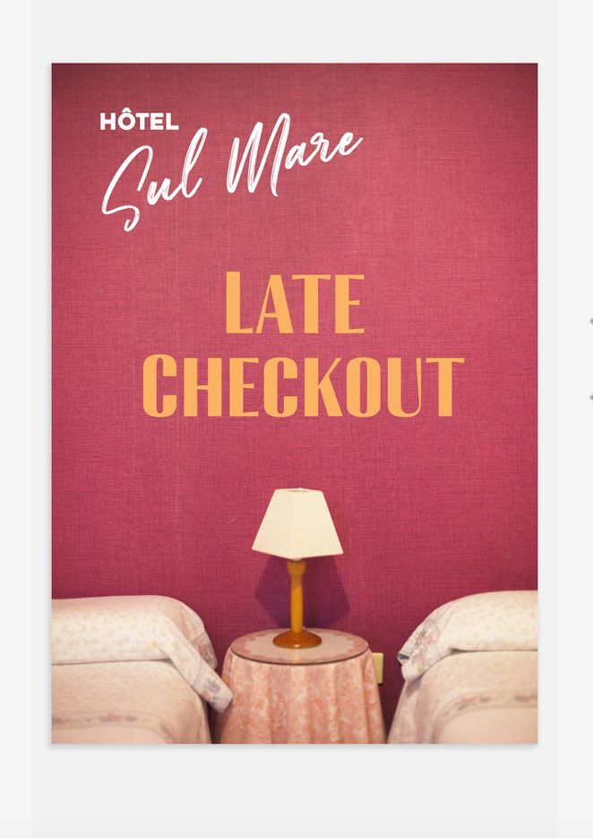 Poster ‘late checkout’ - Postery