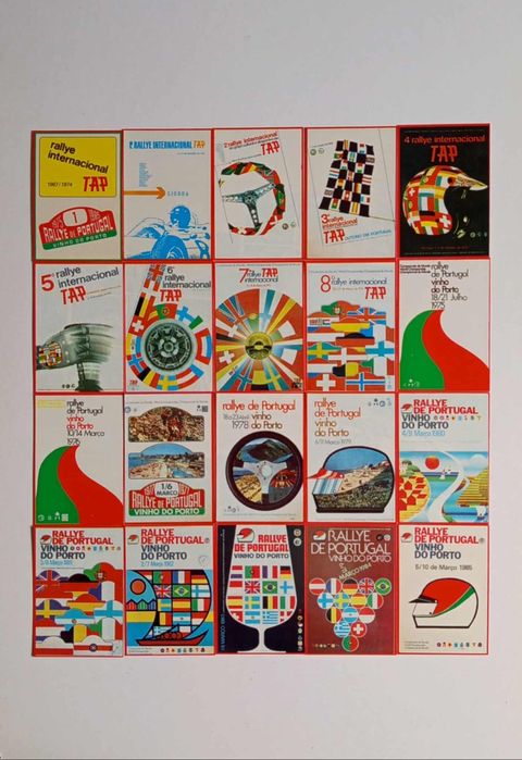 Coleção 20 calendários numerada do Rallye Portugal, edição de 1986