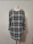 Bluzka damska Plus Size oversize krata ala sweter 48 / 4XL