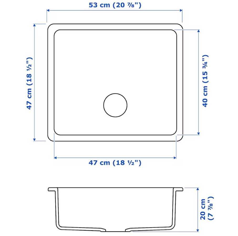 HAVSEN
Zlew wpuszczany, 1 komora, biały, 53x47 cm