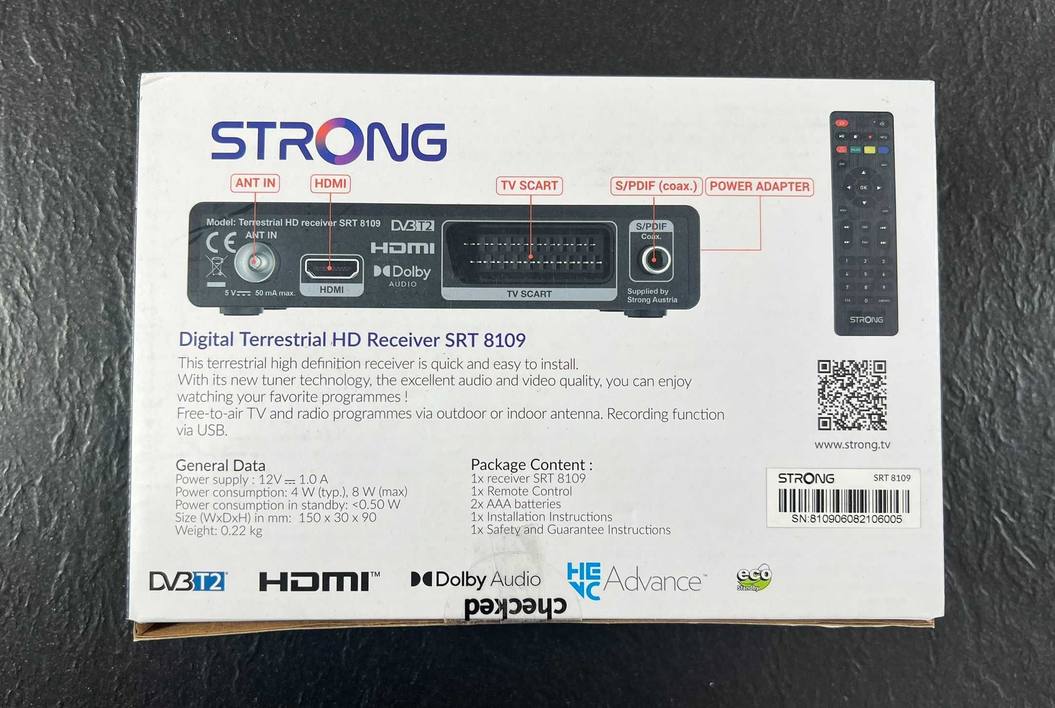 Tuner DVB-T Strong SRT8109