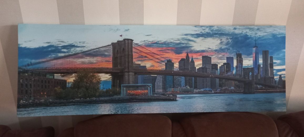 Картина на холсті Бруклінський міст, Нью -Йорк 40x120 см.