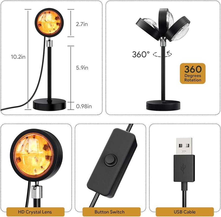 Светодиодный 3D светильник Sunset Lamp (ночник)