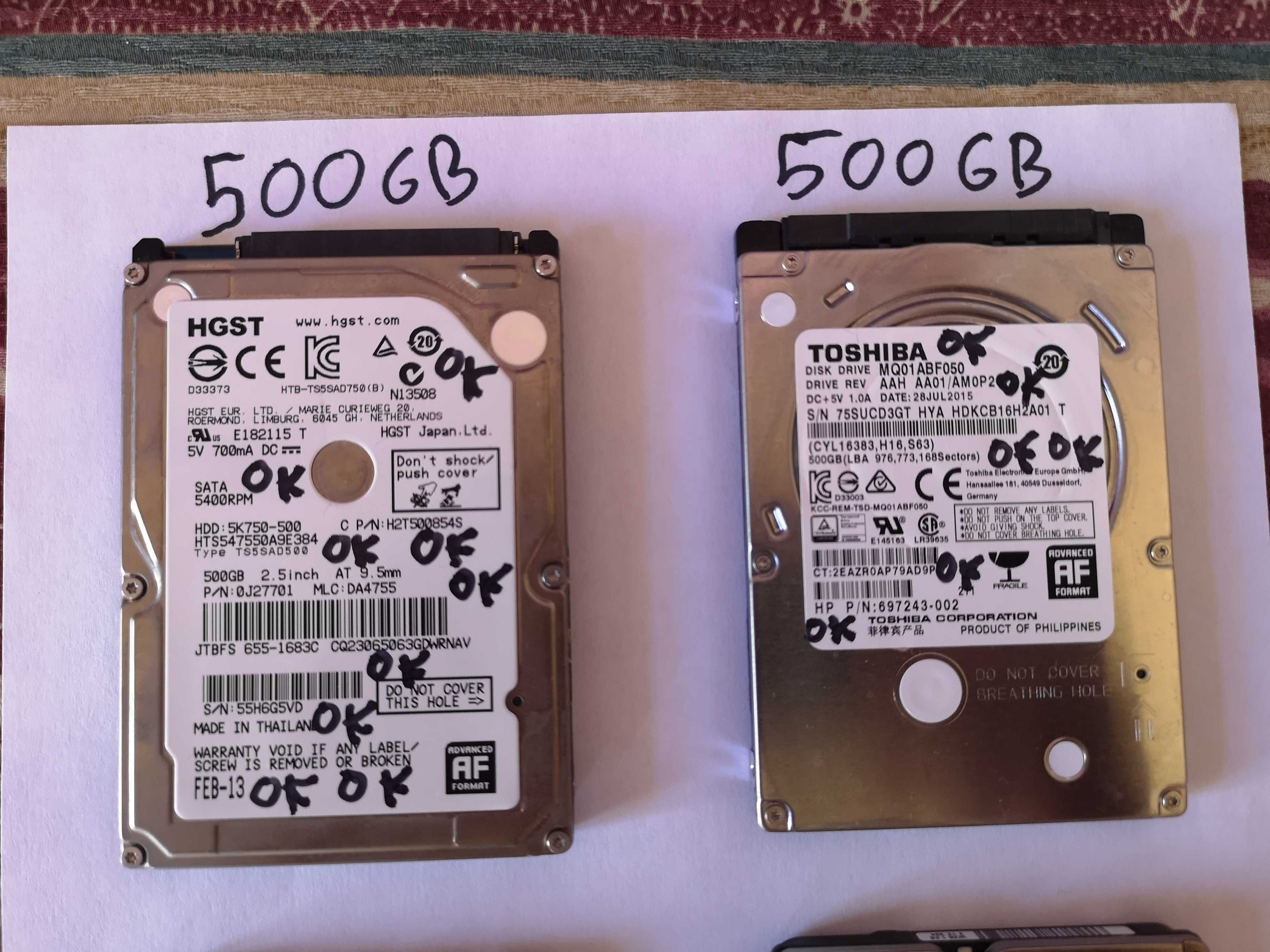 Discos Rígidos 2.5  320GB,  500GB,  1Tera   para Portátil novos