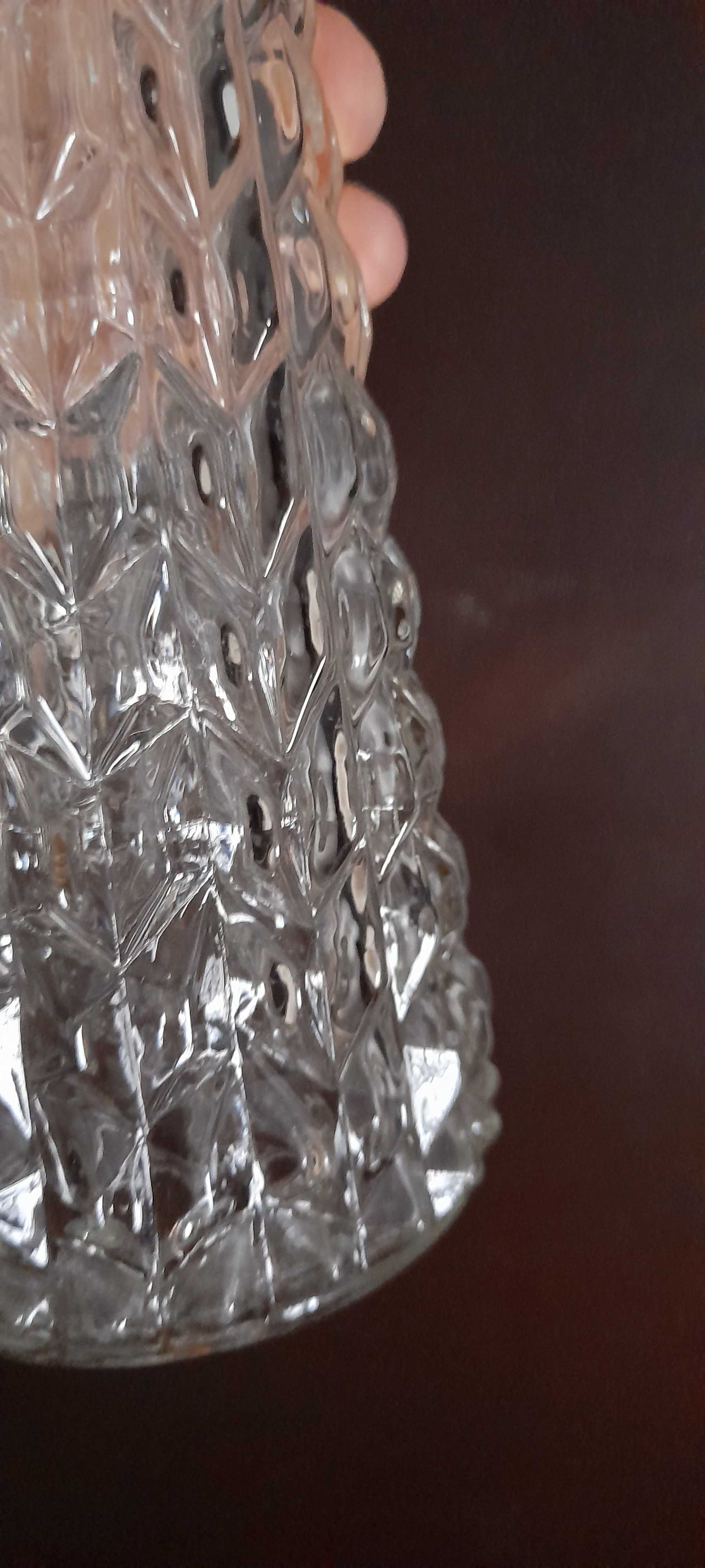Antyk lampa sufitowa żyrandol z kloszami jak kryształ