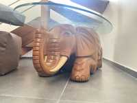 Mesa de centro elefante com baú