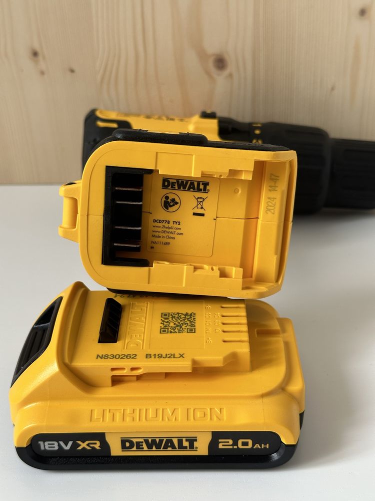 DEWALT DCD778D2T-QW літеєва акумуляторна дриль 18в з акумуляторм 2А