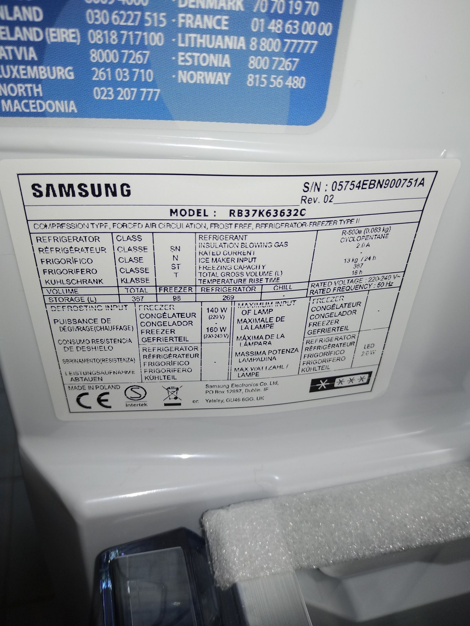 Lodówka Samsung RB37K63632C