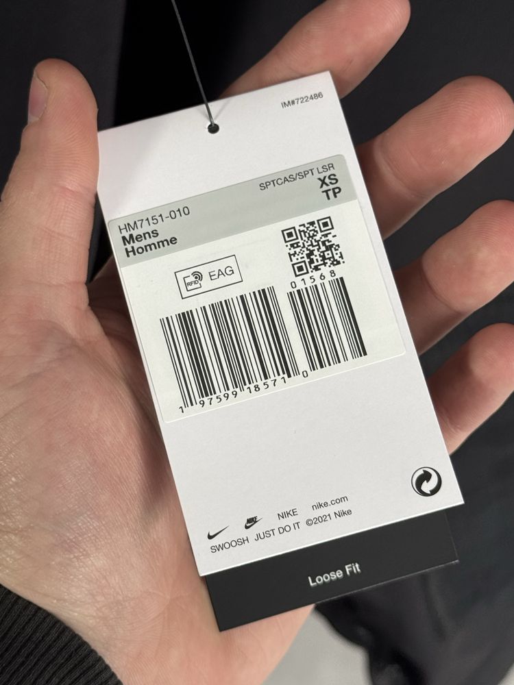 Кофта Nike Tech Woven Oversized (ОРИГІНАЛ) Чоловіча кофта Nike Black