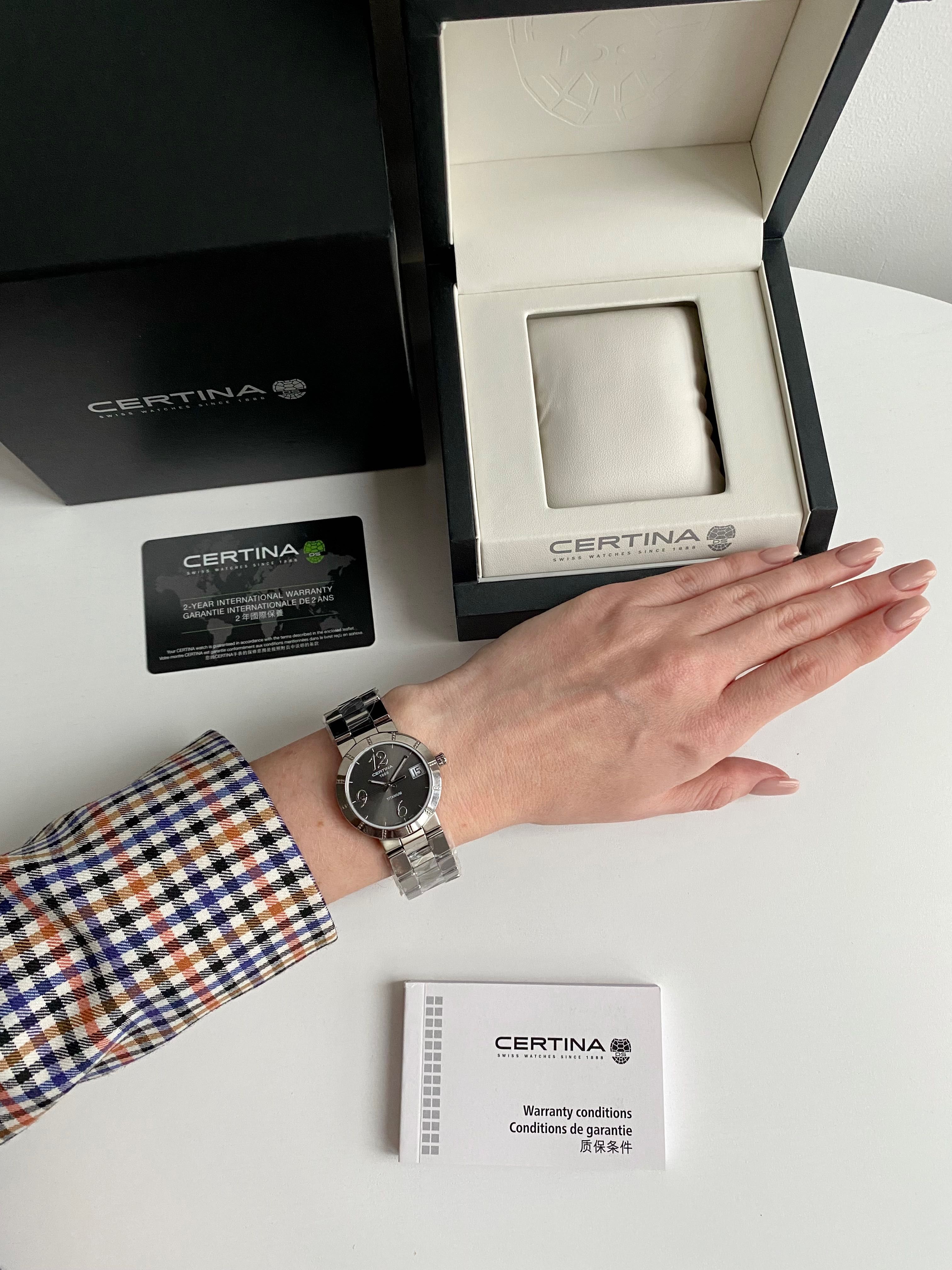 Certina DS Stella Titanium Женские швейцарские часы жіночий годинник