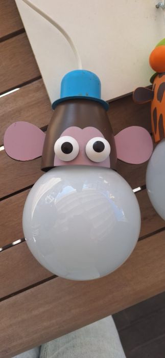 Candeeiro de teto infantil animais