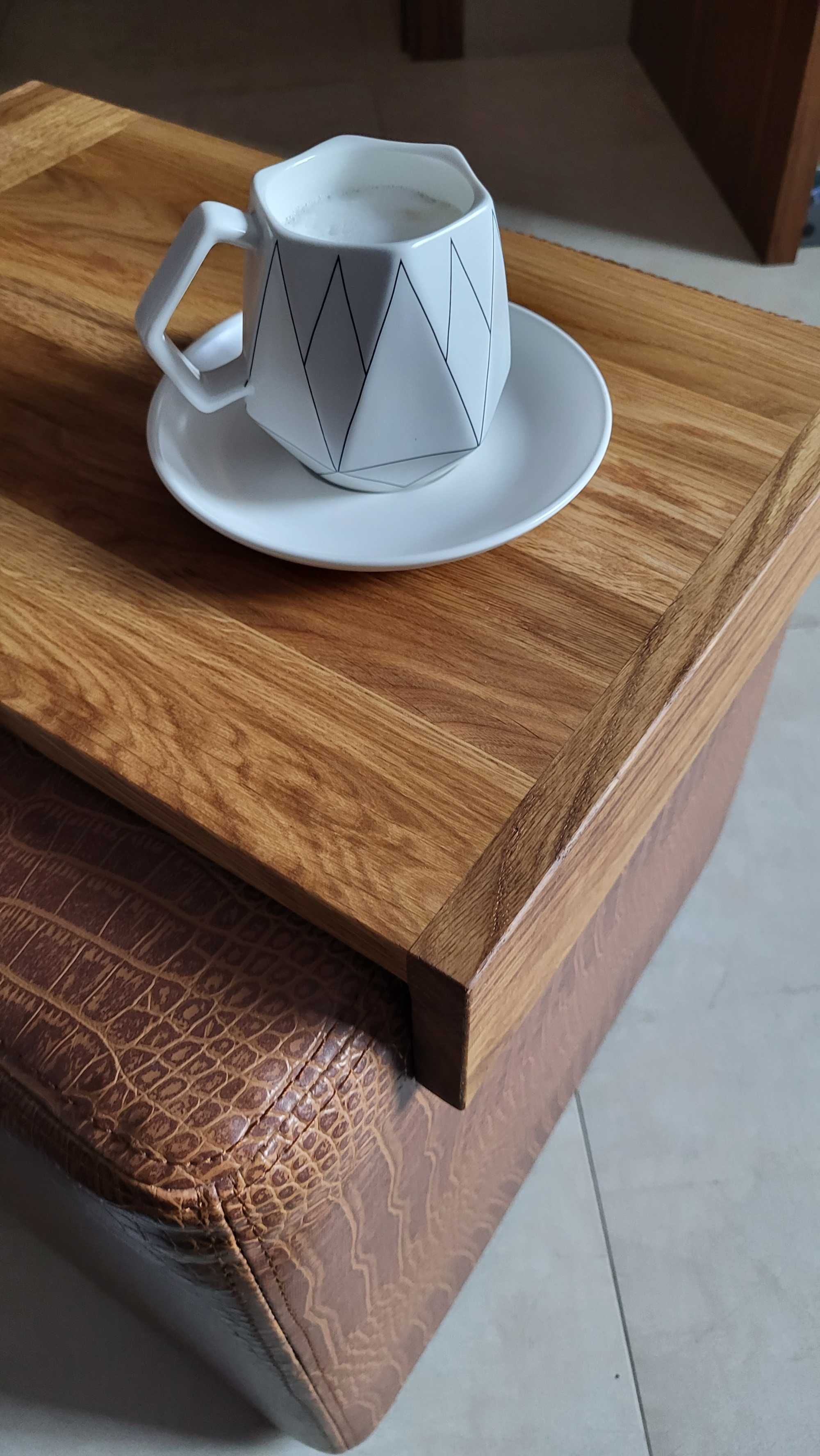 Stolik kawowy kanapowy Lazy table prostokątny 34 x 48 x 8cm dąb