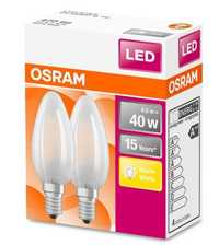 Żarówka świeczka LED E14 Osram 4W=40W 2szt