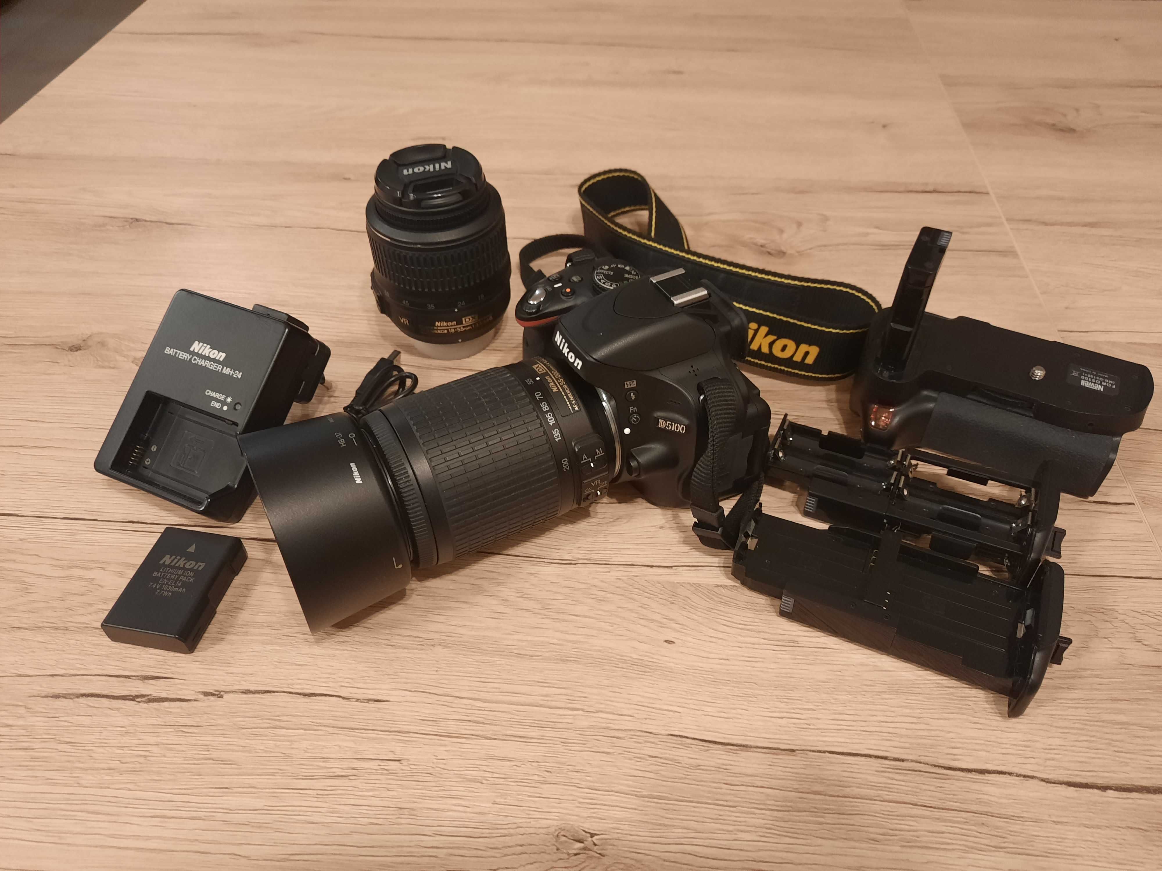 Zestaw Nikon D5100 prawie jak nowy, przebieg tylko 4449 ! OKAZJA !
