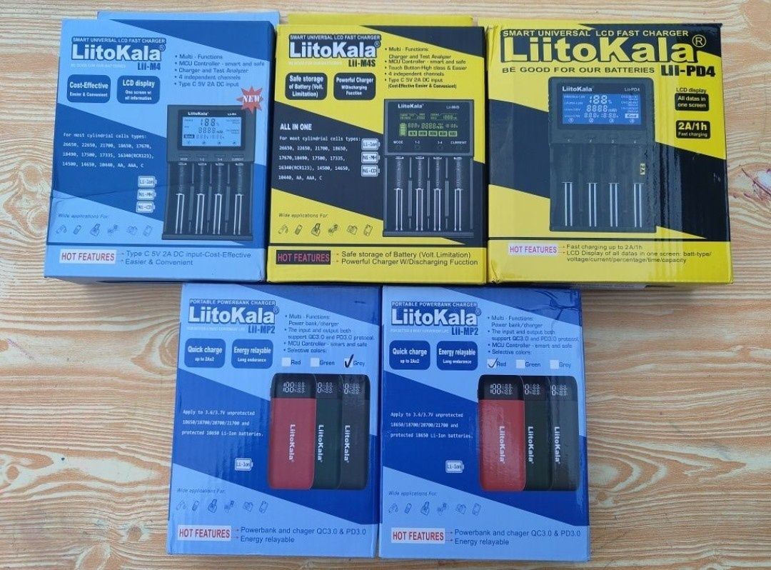 Акумулятор LiitoKala 18650 21700 AA AAA Крона King 4000/6000 mAh