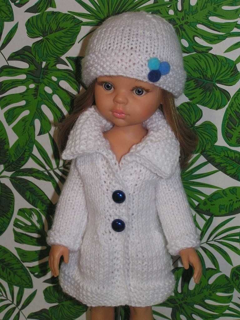 Ubranko dla lalki Paola Reina 32 cm - Płaszczyk i czapka